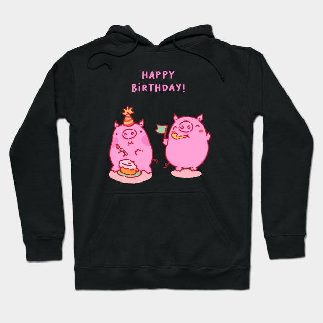 Happy birthday with friends Hoodie by Tinyarts